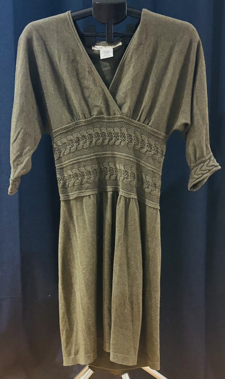 Max Studio Olive Green Knit Dress size XS